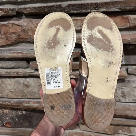 Jack Rogers Westport Navajo Glazed Biscuit Flats Whipstitch - Picture 4 of 6